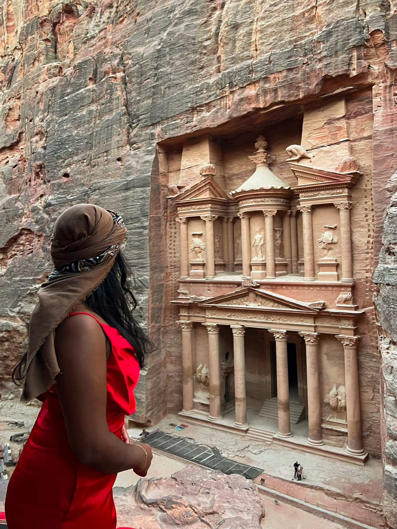 Portrait travel photo at a canyon site